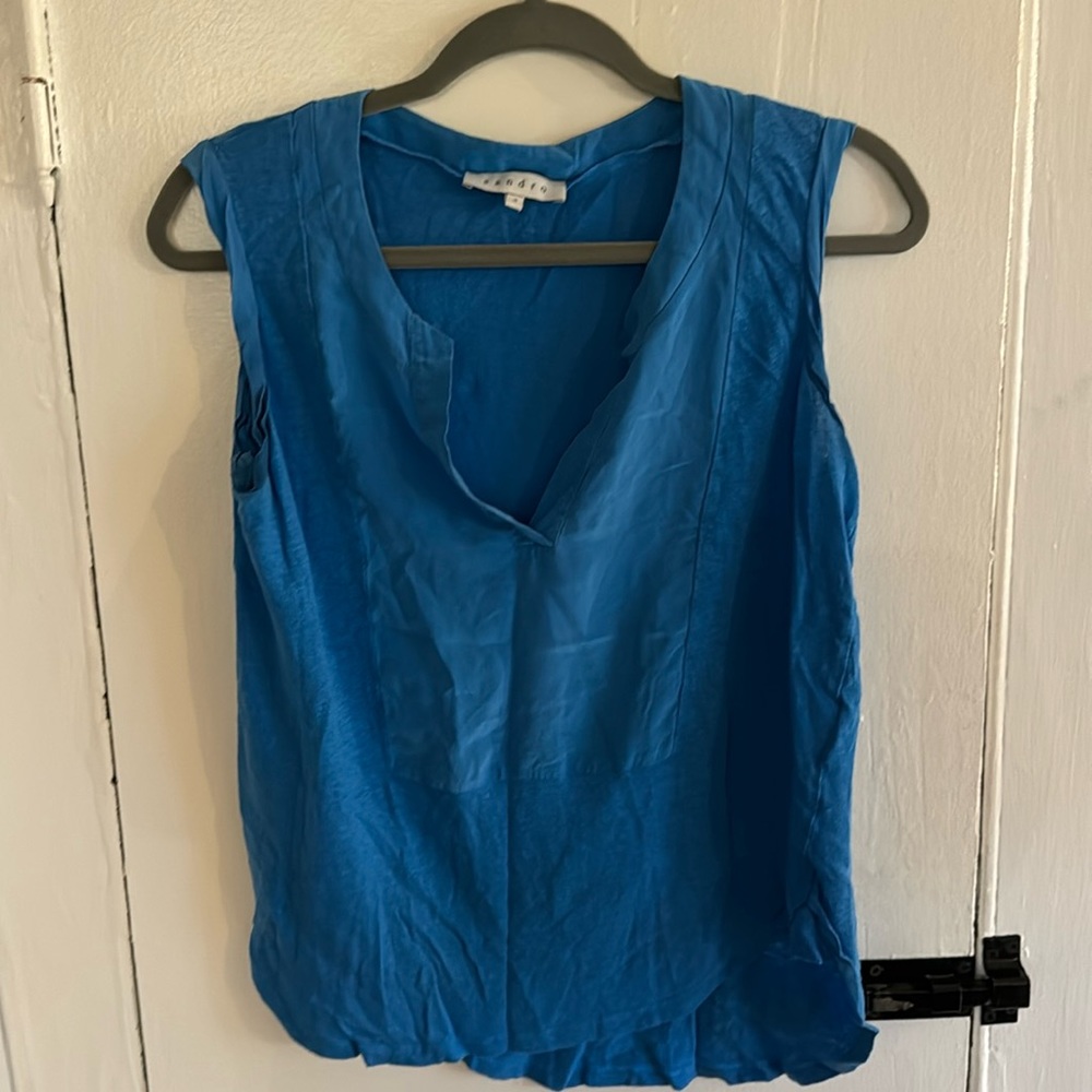 Sandro Paris, Beautiful Sleeveless Silk And Linen